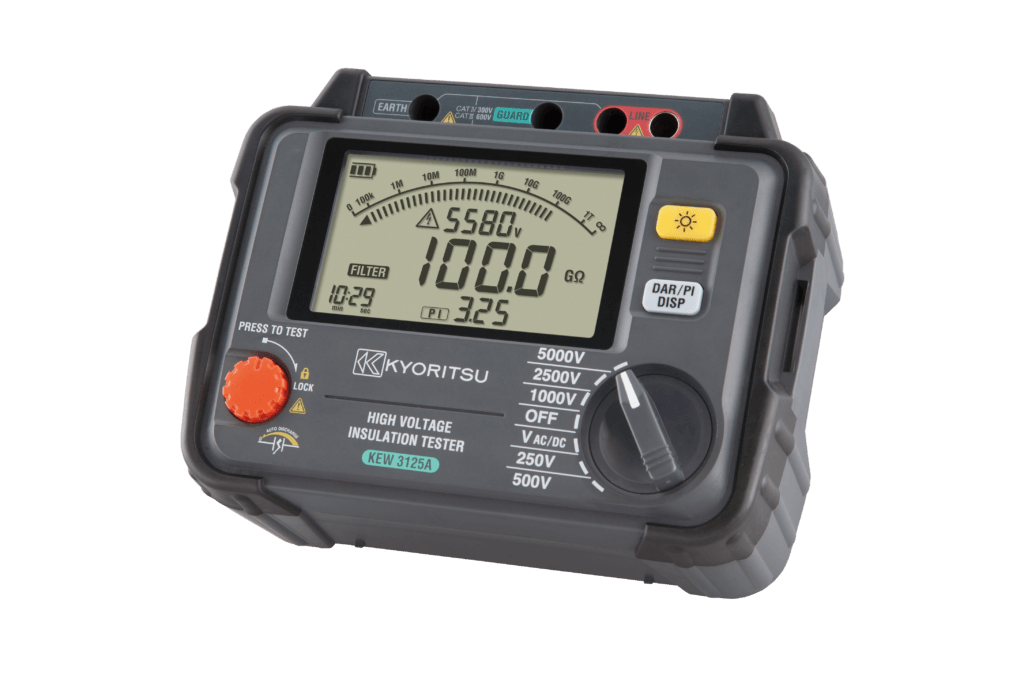 Kewtech KEW3125A High Voltage Insulation Tester (5kV) : Calibration Options Available