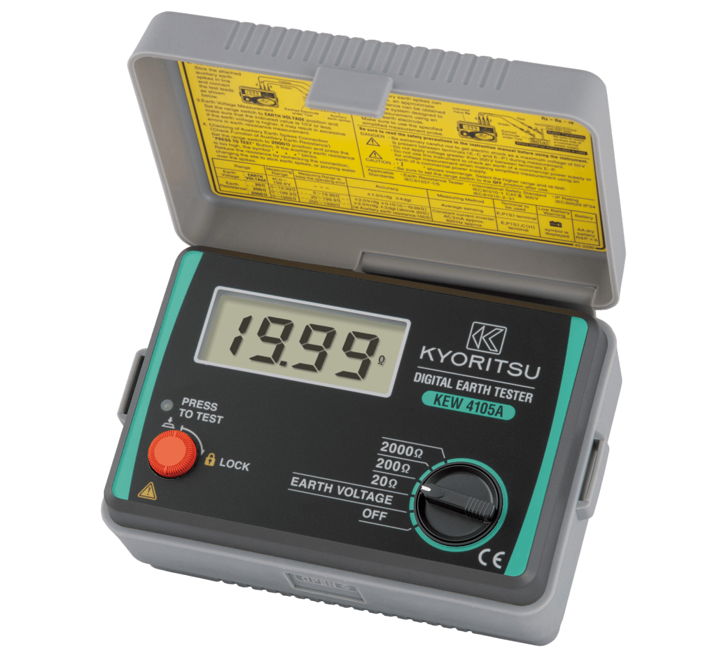 Kewtech KEW4105A Earth Resistance Tester with Free Calibration Certificate : Calibration Options Available
