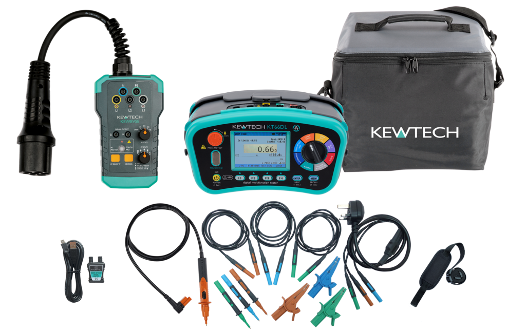 Kewtech KT66DL 12-in-1 Multifunction Tester & EVSE Adapter : Calibration Options Available