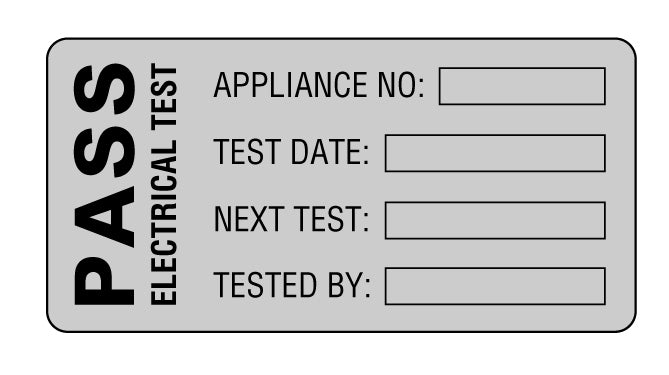 Martindale POLY1 High Quality PASS PAT Test Labels : Calibration Options Available