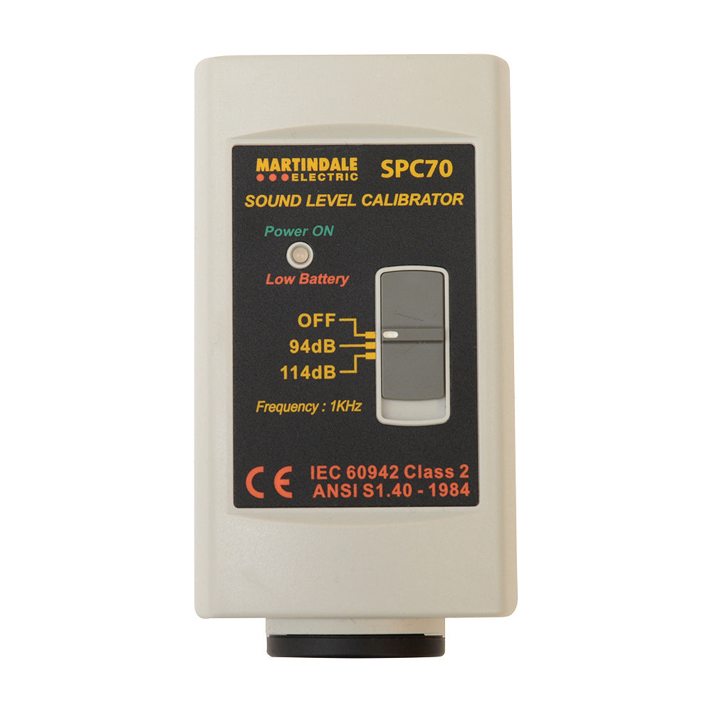 Martindale SPC70 Class 2 Sound Level Calibrator : Calibration Options Available