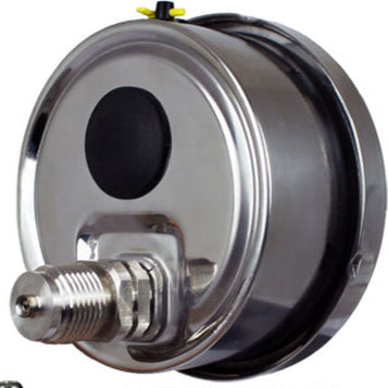 100mm Pressure Gauge ⅜ BSPP(M) Direct Mounted, Bottom Back Entry All Stainless Steel
