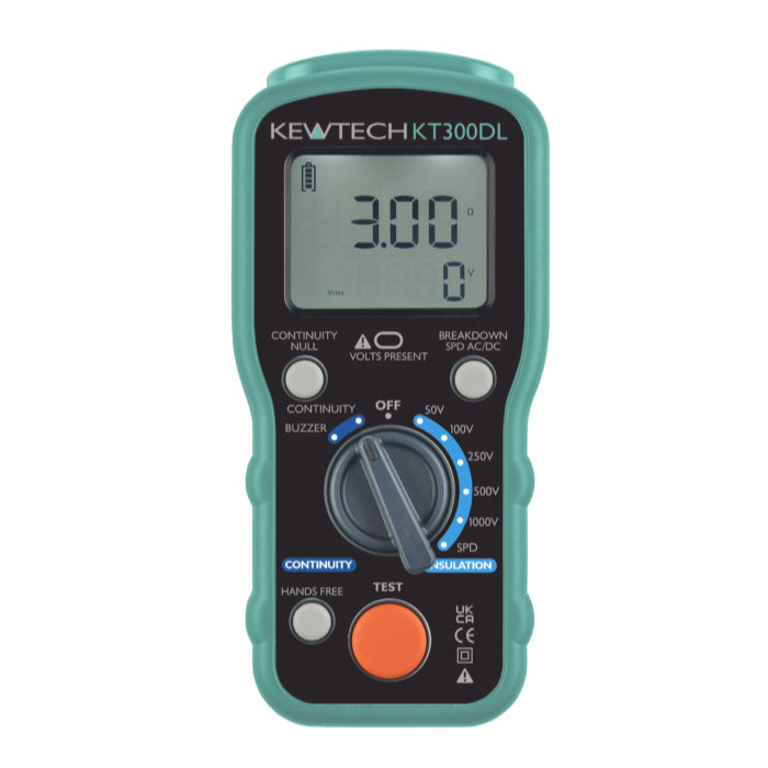 Kewtech KT300DL Digital Insulation/ Continuity Tester