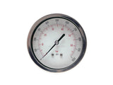 100mm Pressure Gauge ½ BSPT (M) Panel Mounted Clamp Fixing All Stainless Steel : Calibration Options Available