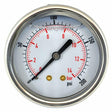 100mm Pressure Gauge ½ BSPP(M) Direct Mounted Bottom Entry All Stainless Steel : Calibration Options Available