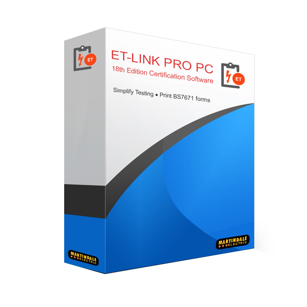 Martindale ET-Link PRO 18th Edition Certification Software : Calibration Options Available