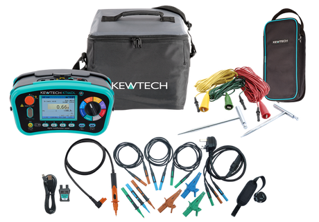 Kewtech KT66ET Multifunction Tester and Earth Testing Kit with Free Calibration Certificate : Calibration Options Available