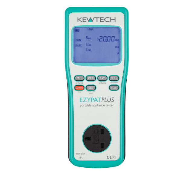 Kewtech EZYPAT-PLUS PAT Tester –Battery Operated : Calibration Options Available