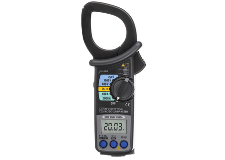 Kewtech KEW2003A Digital AC/DC 2000A Clamp Meter with Free Calibration Certificate : Calibration Options Available