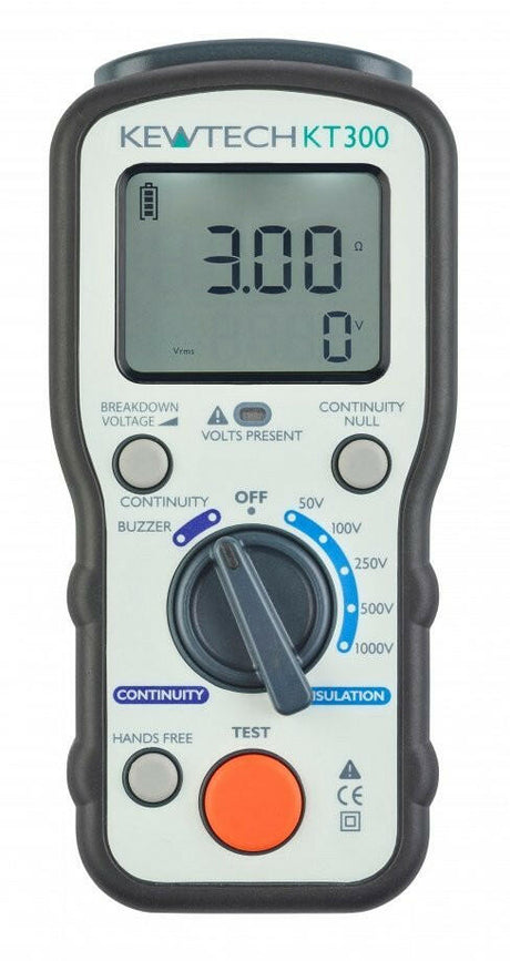 Kewtech KT300DL Digital Insulation/ Continuity Tester : Calibration Options Available