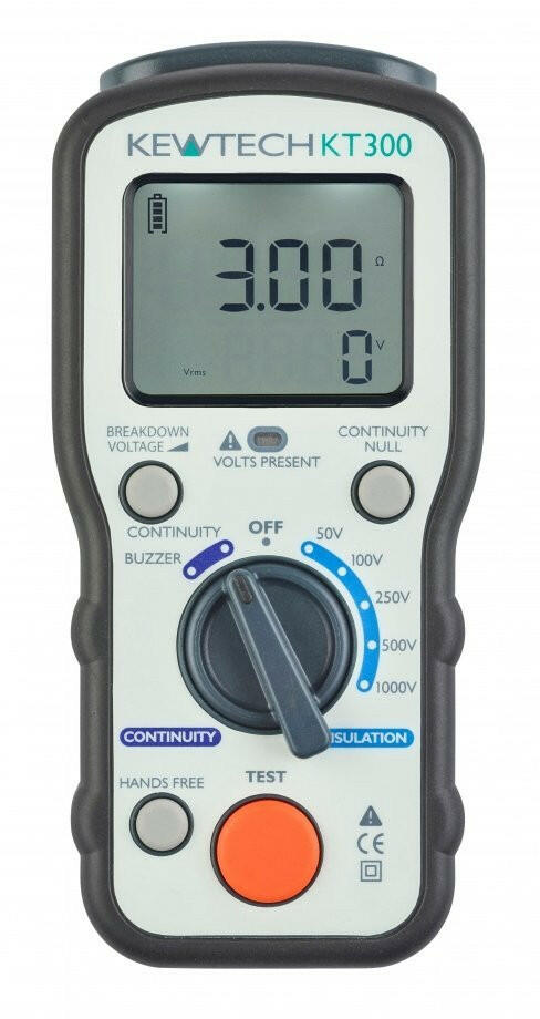 Kewtech KT300DL Digital Insulation/ Continuity Tester : Calibration Options Available
