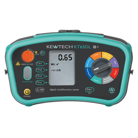 Kewtech KT65DL Multifunction Electrical Tester with Free Calibration Certificate : Calibration Options Available