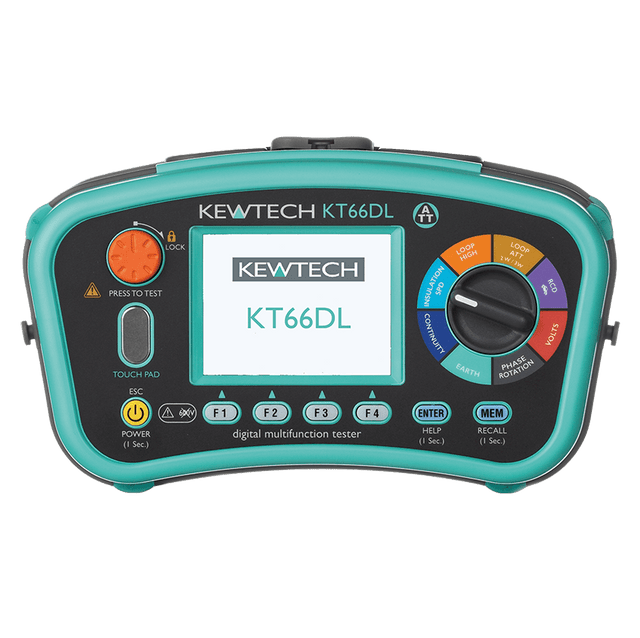 Kewtech KT66DL 12-in-1 Multifunction Tester with Free Calibration Certificate : Calibration Options Available