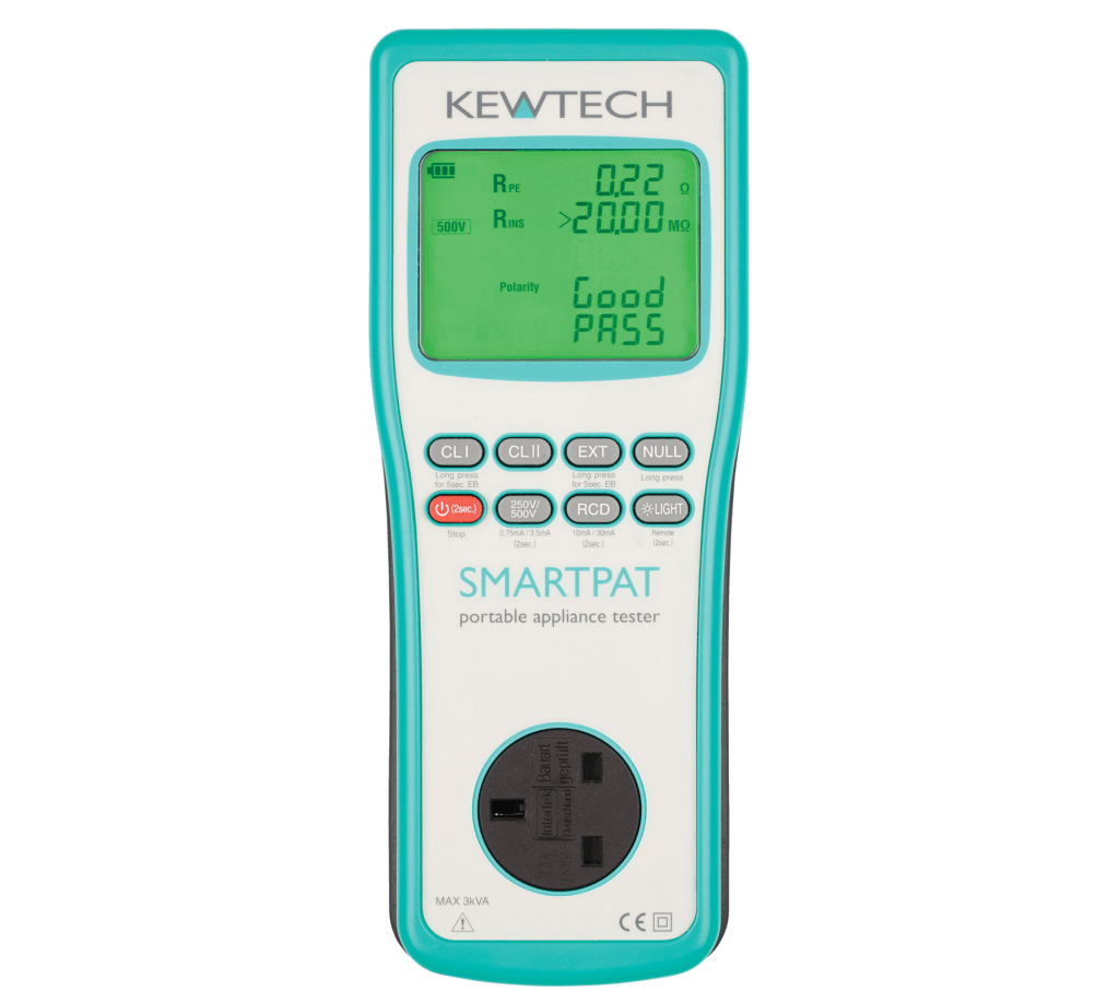 Kewtech SMARTPAT PAT Tester with Free Calibration Certificate : Calibration Options Available