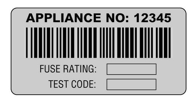 Martindale BAR1 Barcoded PAT Test Appliance Labels : Calibration Options Available