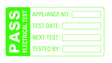 Martindale LAB2 Large PASS PAT Test Labels : Calibration Options Available