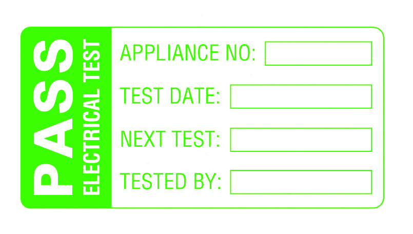 Martindale LAB2 Large PASS PAT Test Labels : Calibration Options Available