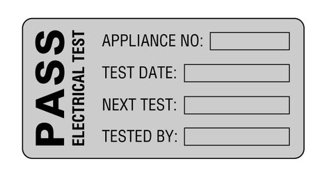 Martindale POLY1 High Quality PASS PAT Test Labels : Calibration Options Available